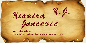 Miomira Jančević vizit kartica